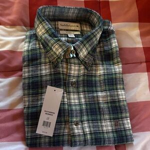 Saddlebred Blue and Green Plaid Casual Shirt